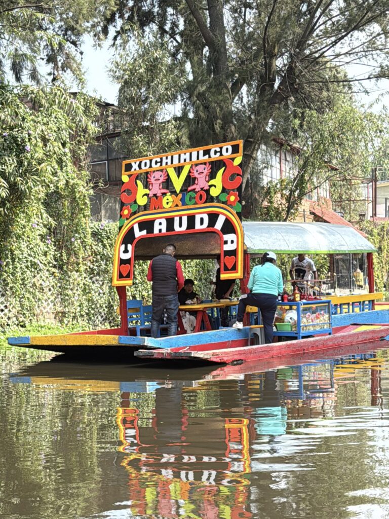 Riding gondolas in Xochimilco, Mexico