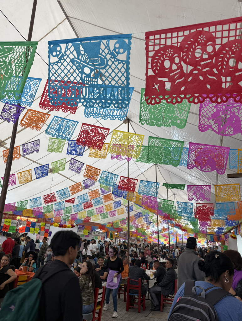 La Pulqueria in Xochimilco, Mexico, with farmers markets and street vendors