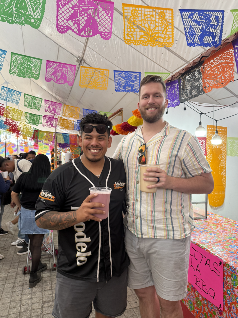 La Pulqueria in Xochimilco, Mexico, with farmers markets and street vendors